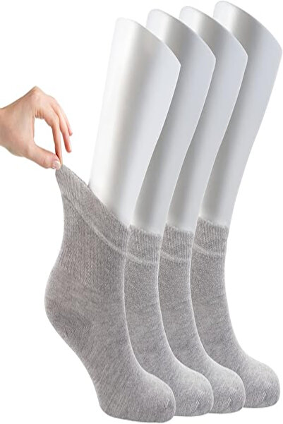 Ozzy Socks Women's 4 Pairs of Bamboo Elastic Non-Squeezing Diabetic Ankle Socks