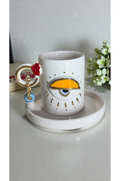 Deniz Kızı Seramik Eye Cup/ Cup with Earrings