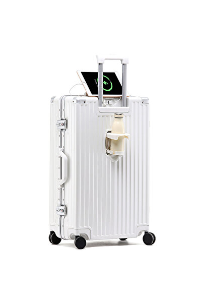 Dasbo Hand Trolley for Airplane Cabin, aluminum inserts with cup holder and U...
