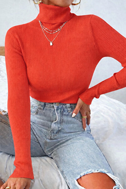 Heritage Run Premium Textured Turtleneck Corded Fabric Blouse