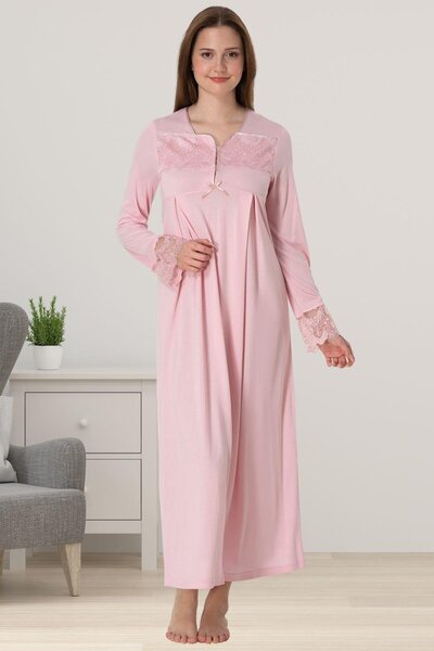 by İGP Long Sleeve Maternity Long Nightgown