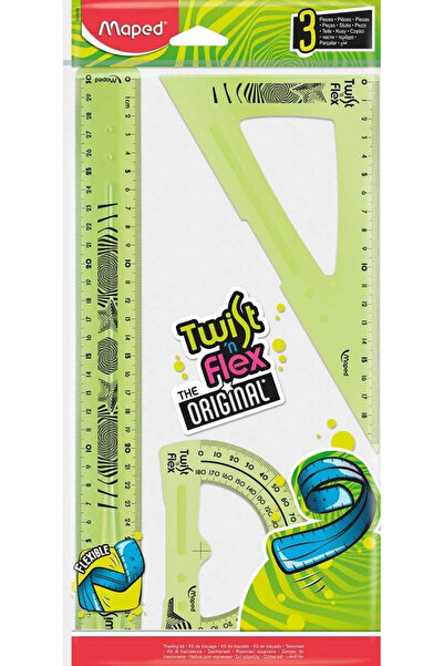Maped Twist'n Flex Esnek Cetvel Gönye Seti (30 cm)