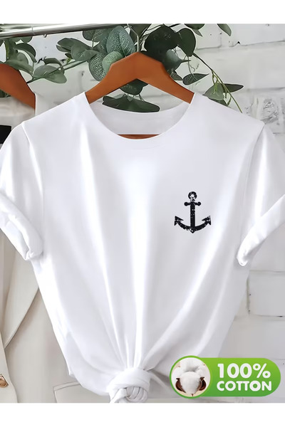 EYMORA Sailor Anchor Printed T-Shirt