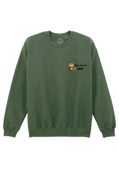 Cu Pisici Printed Sweatshirt-I'm Nervous, Unisex