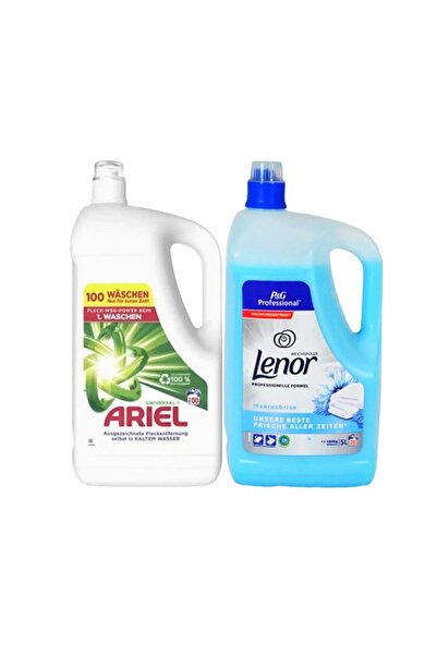 Ariel Pachet Promo Detergent Universal Clean 5L + Balsam Lenor Profesional 5L