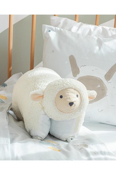 SHIVA Gift & More Little Lamb Sheep Polyester Decorative Throw Pillow 40X40 c...