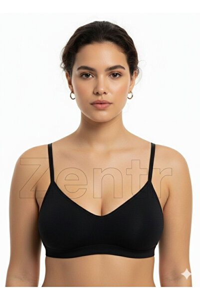 Bambu Zentr Kadın %100 İnce İp Askılı Pedli Büstiyer Seamless Dikişsiz Rahat ...