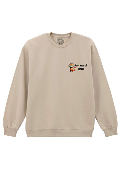 Cu Pisici Printed Sweatshirt-I'm Nervous, Unisex