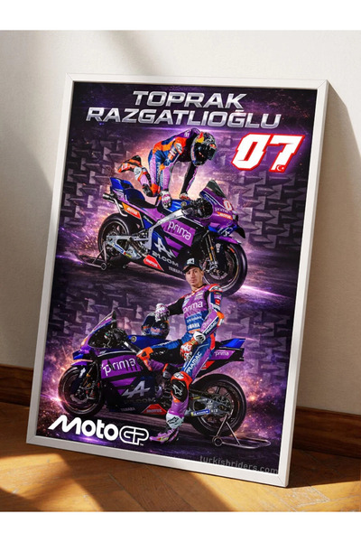 Turkish Riders Toprak Razgatlıoğlu TR 07 MotoGP Yamaha M1 / UV Baskı MDF Duva...