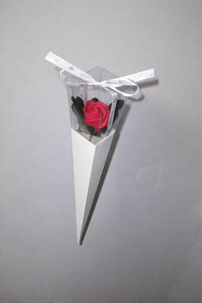 OEM Red soap rose in white box 5/set