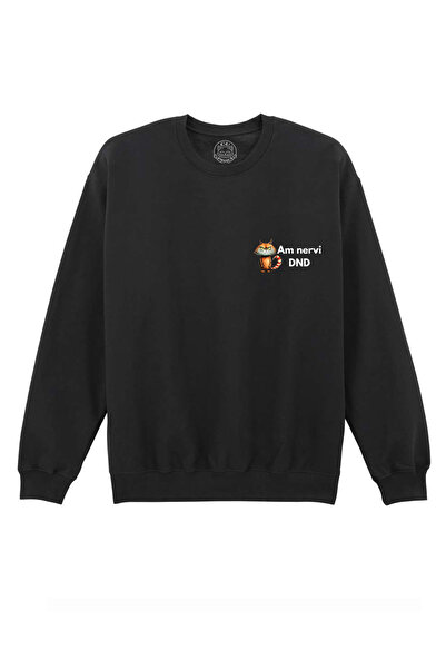 Cu Pisici Printed Sweatshirt-I'm Nervous, Unisex