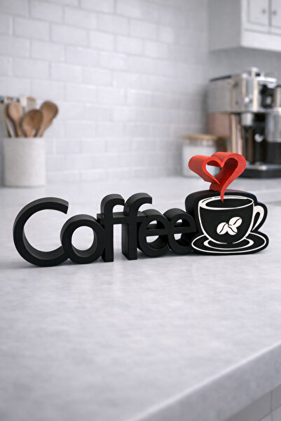 Coffee Heart Decorative Table Ornament | Coffee Corner & Kitchen Counter Decor | Stylish Modern Design