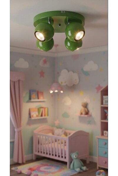 demet habek mylights OS RAM GU10 LED Spot Banker Yeşili Avize Küre 4’lü Harek...