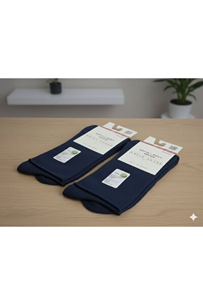 Katia&Bony Women's 2 Pieces Navy Blue Colored Elasticless Modal Fabric Thin S...