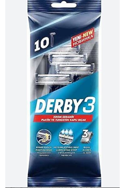 derlifbeysu yld Samurai samuray jilet 10lu poşet 3 bıçaklı