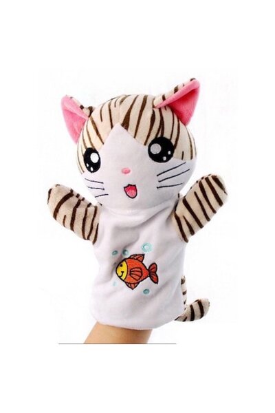 UNİBOX Cat Shaped Plush Glove 24x15cm, Playful Design, Soft Material, Multico...