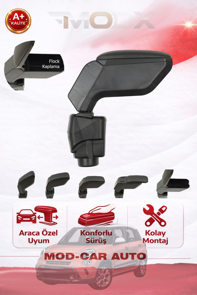 MODxAUTO FİAT 500L 2013+ ARACA ÖZEL ÜRETİM KOL DAYAMA (KOLÇAK) VİDASIZ A+