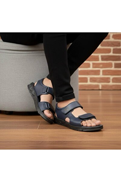 Taşpınar Ayakkabı 100% Γνήσιο Δέρμα Ορθοπεδικά Ανδρικά Παντόφλες-Σανδάλια Μασ...