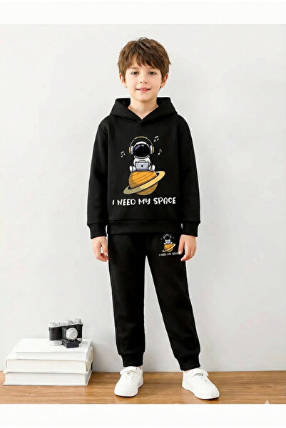 aytok tekstil Astronaut Printed Cotton Inside Fleece-Lined Boys Girls Unisex ...