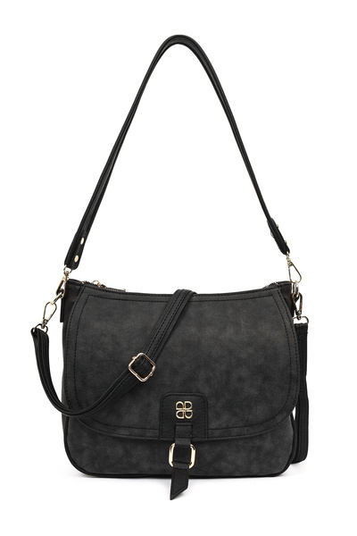 Derimod Women's Black Long Strap Shoulder Bag 25Wbd212518