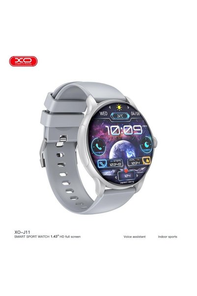 Xo J11 Akıllı Spor Saati,2.06 inç AMOLED Ekran,Nabız Ölçer,Adımsayar,Kalori Takip,Müzik Kontrol,300 mAh