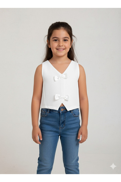 SONGÜLBERİK Girl's Bowknot Vest