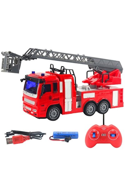 UNİBOX Masina de Pompieri cu Telecomanda fara Fir, Efecte de Lumini LED, Juca...