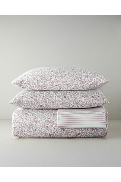 English Home Ivy Blush Easy-Iron Double Duvet Cover Set with Sheets 200X220 c...