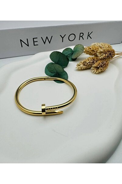 Gly Takı Steel Gold Handcuffs