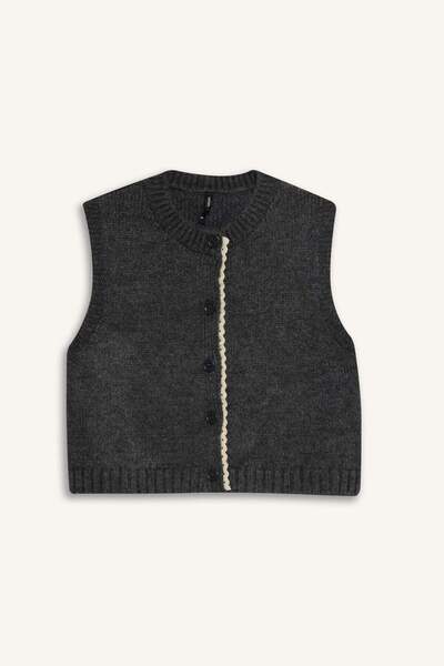 DeFacto Oversized Wide Fit Crew Neck Vest H0753Ax25Wn
