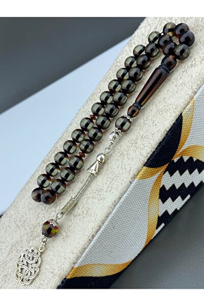 Tesbih Store Globe Cut Vernier Powder Amber Prayer Beads