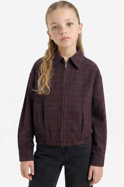 DeFacto Girl's Velvet Zippered Jacket G6904A826Sp