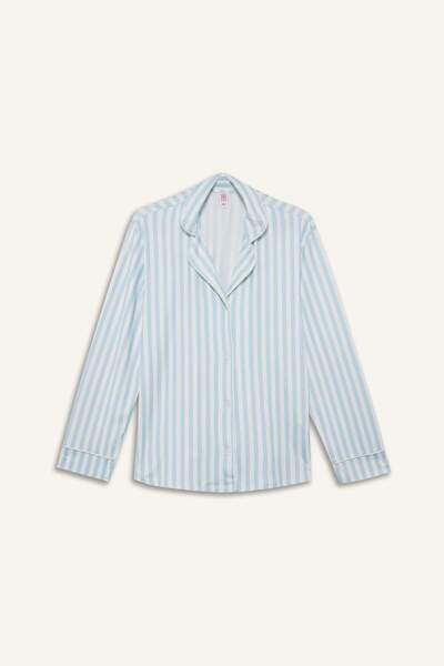 DeFacto Regular Fit Pajama Collar Long Sleeve Top G1980Ax26Sp