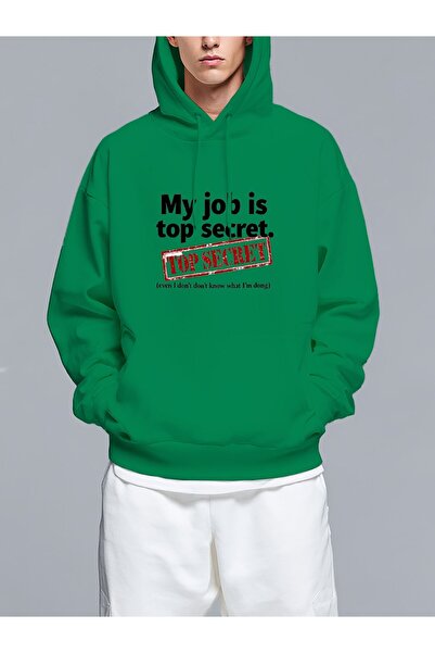 MIXSNOW My job is top secret - Men's Printed Hooded Oversize Sweatshirt