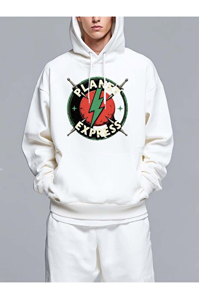 MIXSNOW Planet Express logo with sword - Men's Printed Hooded Oversize Sweats...