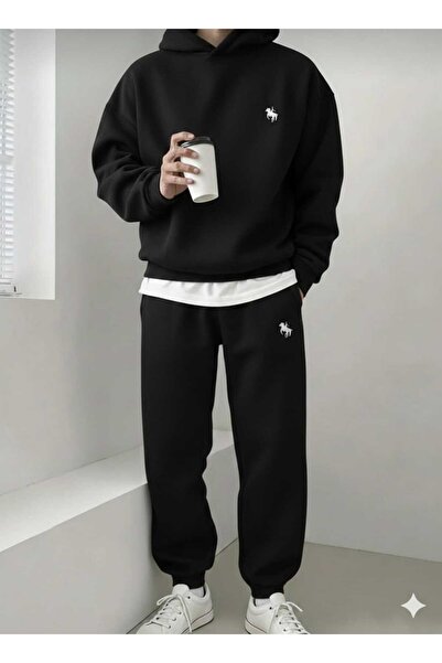 Framgan ERKEK ÖZEL AT SİMGELİ Kapüşonlu Sweat Eşofman Takım