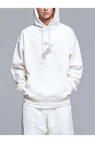 MIXSNOW Jumping rabbit with butterflies and mountains - Men's Printed Hooded ...