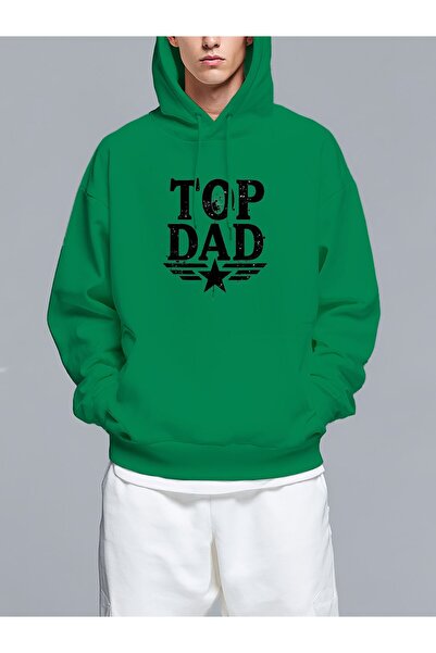 MIXSNOW أفضل أب بتصميم نجمة - سويت شيرت رجالي مطبوع بغطاء رأس وواسع