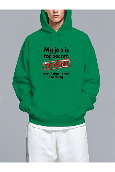 MIXSNOW My job is top secret still - Men's Printed Hooded Oversize Sweatshirt