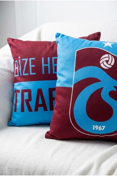 Taç Lisanslı Trabzonspor Kırlent Ts Logo Taraftar Kırlent (2 Adet)