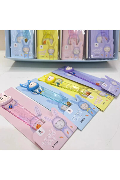 1way Cute cartoon design 3D sleeping rabbit ruler