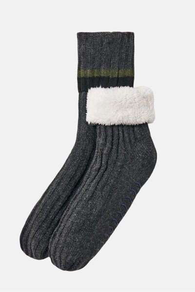 Tchibo Women 1 Pairs Textured Slippper Socks, Grey