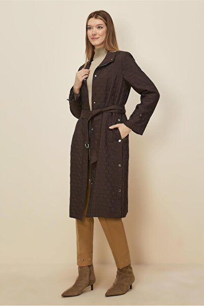 Alvina Belted Quilted Trench Coat 10993