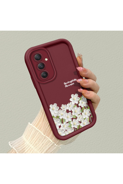 quırkshıeld Samsung Galaxy A54 Uyumlu Silikon Malzeme Darbeye Dayanıklı Bordo...