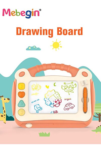 MEBEGIN لوحة رسم مغناطيسية مع 4 طوابع، ودفتر رسم ملون، ولوحة كتابة ورسم قابلة...