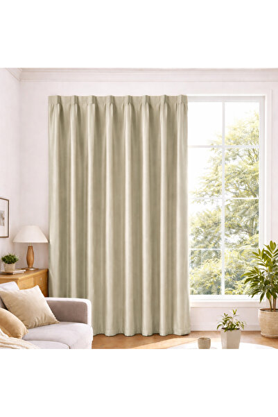 L&Wen Velcro High Blackout Curtains, 1 Panel Without Rods and Thermal Insulat...