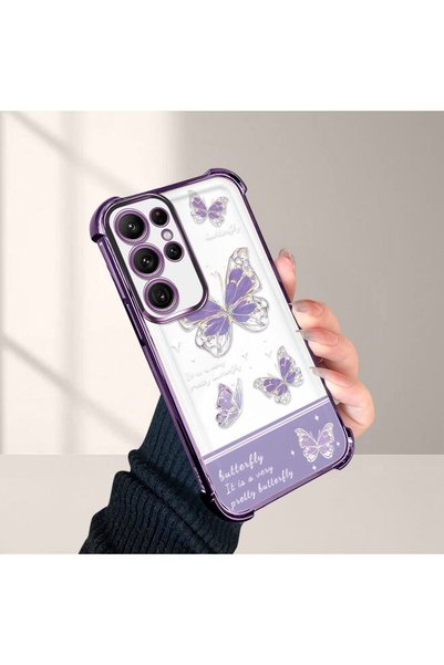 SLIMFELT حافظة ممتصة للصدمات من السيليكون الشفاف متوافقة مع هاتف Samsung Gala...
