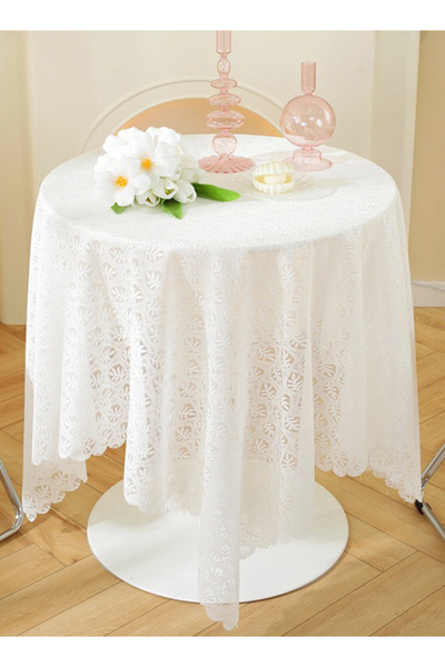 Generic مفرش طاولة دانتيل، مفرش طاولة صغير - مفارش طاولة كروشيه لطاولة قهوة م...