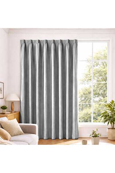 L&Wen Velcro High Blackout Curtains, 1 Panel Without Rods and Thermal Insulat...