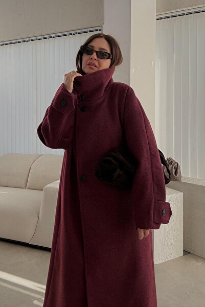ELVAN TOLON Cherry Rot Mock Neck down Coat